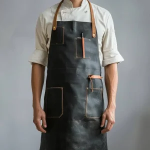 Bbq & Grilling Apron – Cowhide with Heat Protection and Tool Pockets